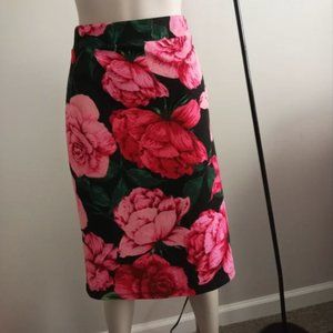 New black skirt with pink roses plus size 3X